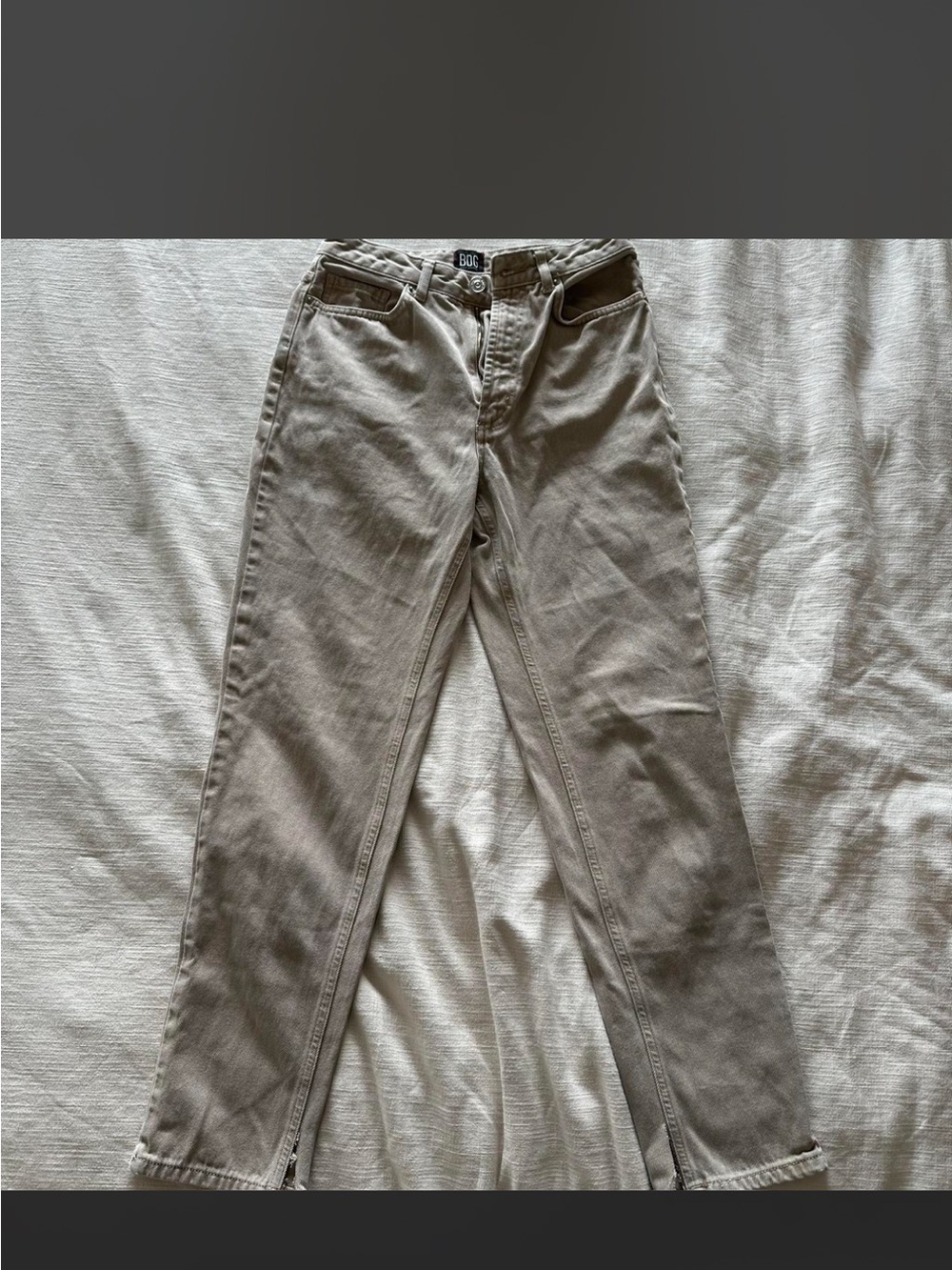 tan urban outfitters straight leg jeans